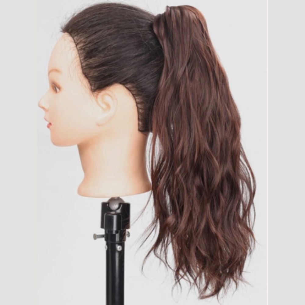 Hair Claw Brown Ponytail Extension